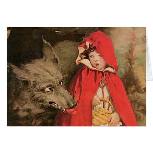 Vintage Little Red Riding Hood and Big Bad Wolf