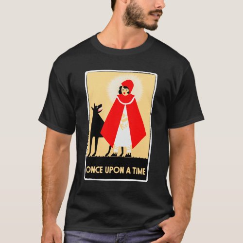 Vintage Little Red Riding Hood And Big Bad Wolf T_Shirt