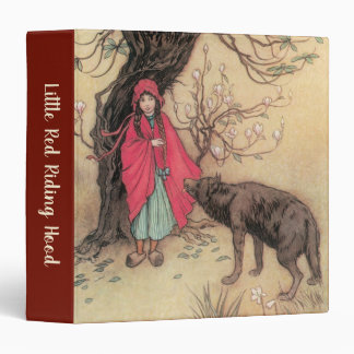 Vintage Little Red Riding Hood by Warwick Goble 3 Ring Binder