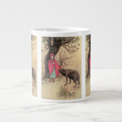 Vintage Little Red Riding Hood by Warwick Goble Giant Coffee Mug