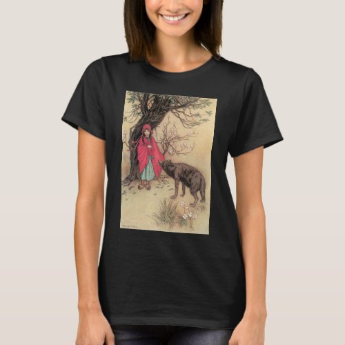 Vintage Little Red Riding Hood by Warwick Goble T_Shirt