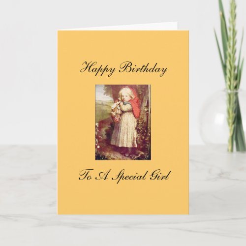 Vintage Little Red Riding Hood Card