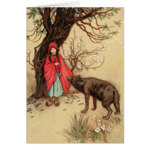Vintage Little Red Riding Hood Fairy Tale Cards