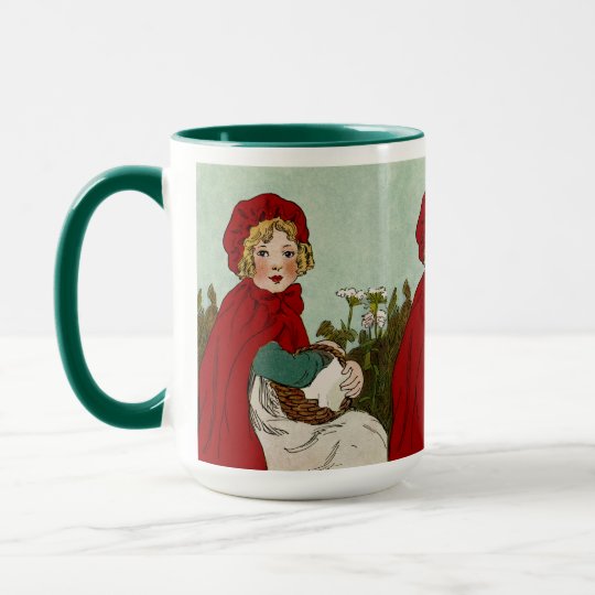 Vintage Little Red Riding Hood Illustration Mug