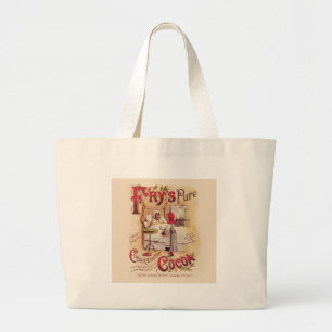 Vintage Little Red Riding Hood Victorian Cocoa Large Tote Bag