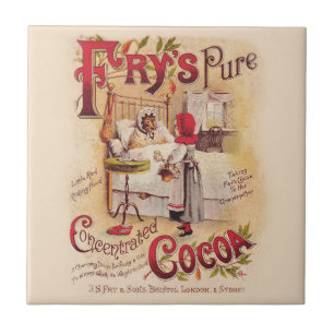 Vintage Little Red Riding Hood Victorian Cocoa Tile