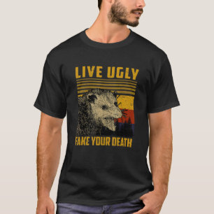 Vintage Live Ugly Fake Your Death Possum T-Shirt