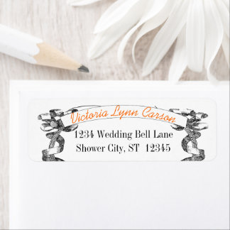 Vintage Living Coral Distressed Label