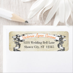 Vintage Living Coral Distressed Label