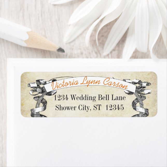 Vintage Living Coral Distressed Label (Insitu)