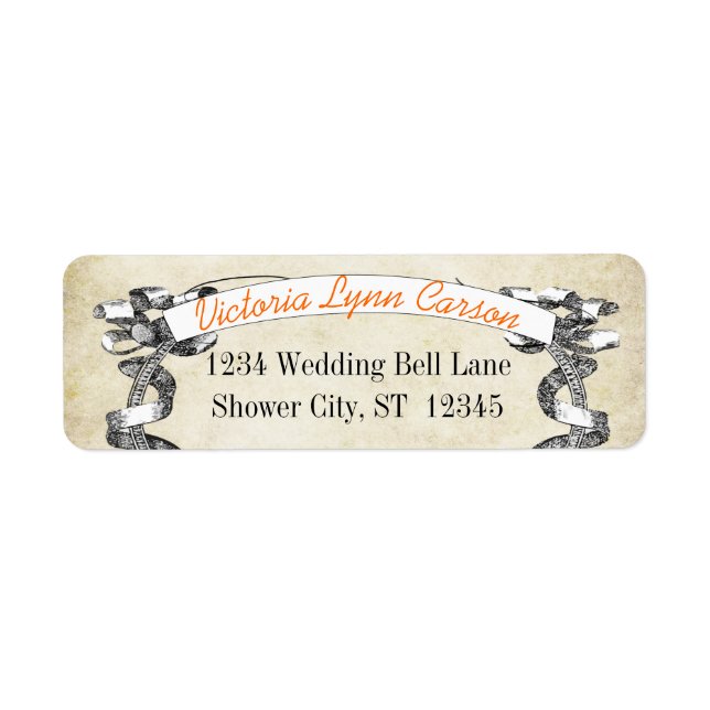 Vintage Living Coral Distressed Label (Front)