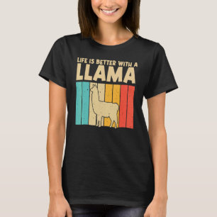 Vintage Llama For Men Women Kids Boys Girls Alpaca T-Shirt