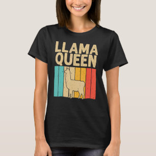 Vintage Llama For Women Grandma Alpaca Animal T-Shirt