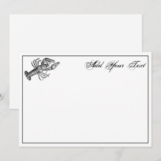 Vintage Lobster #1 Drawing (Front/Back)