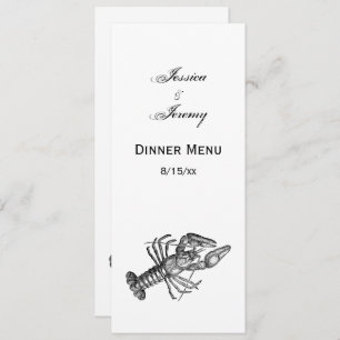 Vintage Lobster #1 Drawing Invitation