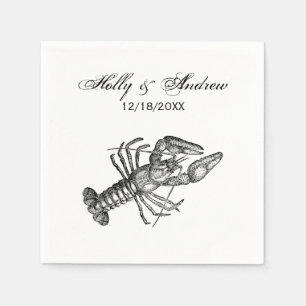 Vintage Lobster #1 Drawing Napkins