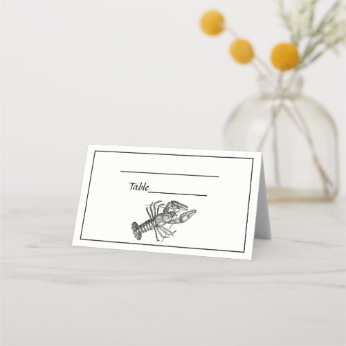 Vintage Lobster 1 Drawing Place Card