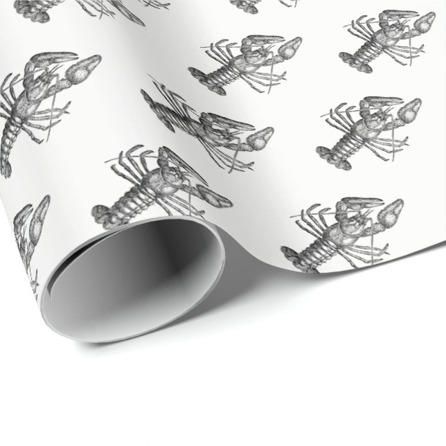 Vintage Lobster #1 Drawing Wrapping Paper (Roll Corner)