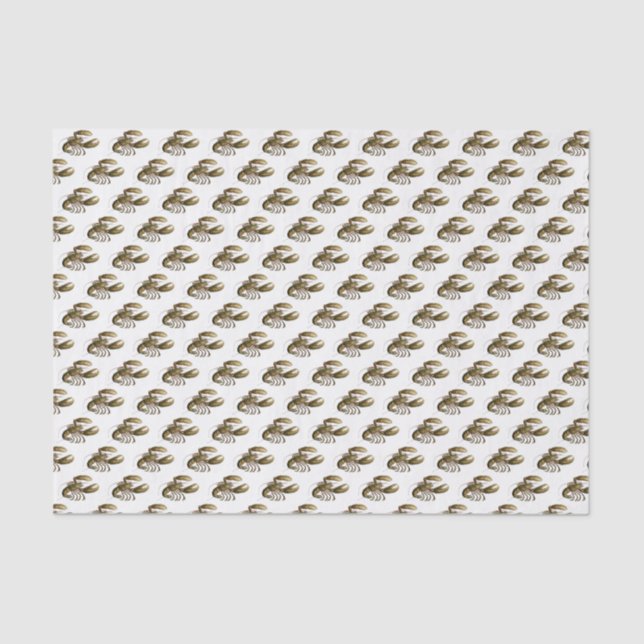 Vintage Lobster #3 Drawing Tissue Paper (Front)