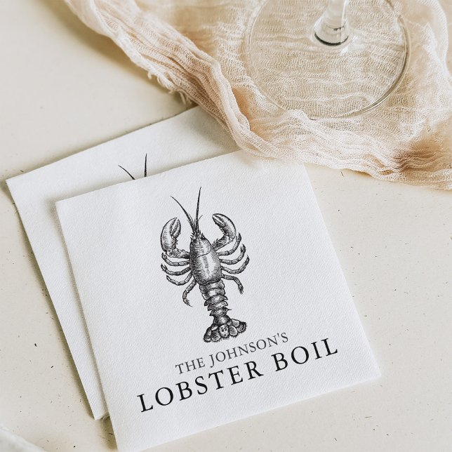 Vintage Lobster Boil | Bake Customized Paper Napkins (Creator Uploaded)