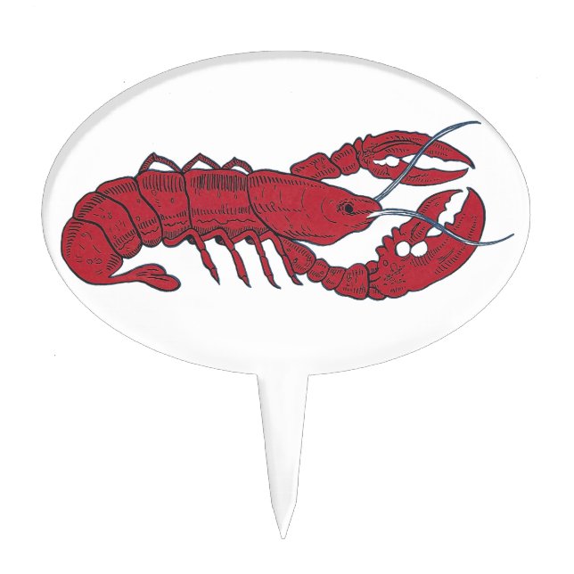 Vintage Lobster Cake Topper (Front)