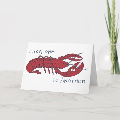 Vintage Lobster Card