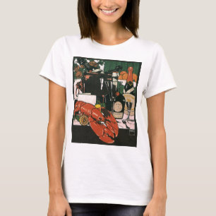 Vintage Lobster Champagne; Fancy Elegant Party T-Shirt