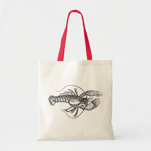 Vintage Lobster illustration Tote Bag