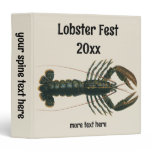 Vintage Lobster, Marine Ocean Life Crustacean Binder