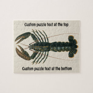 Vintage Lobster, Marine Ocean Life Crustacean Jigsaw Puzzle
