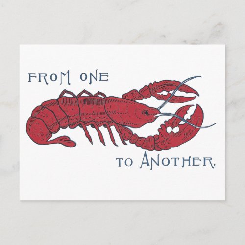 Vintage Lobster Postcard