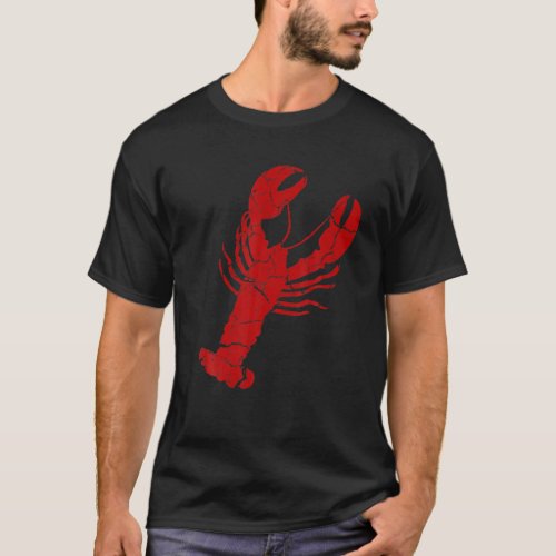 Vintage Lobster Print Red _ Lobster T T_Shirt