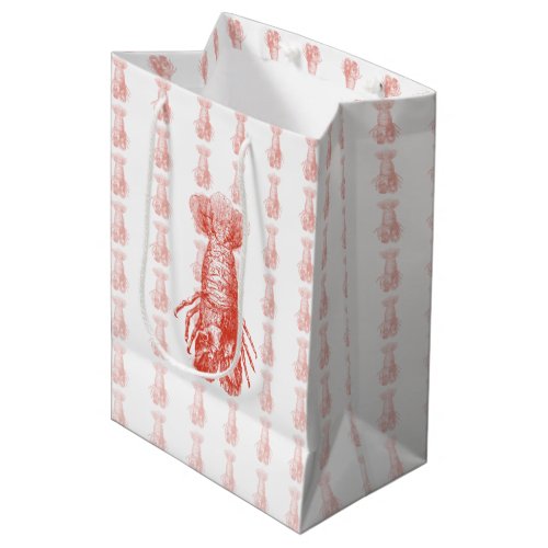 Vintage Lobster Scyllarus Arctus Medium Gift Bag