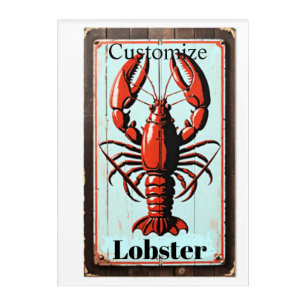 Vintage Lobster Sign Thunder_Cove Acrylic Print