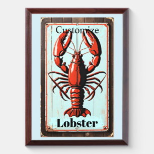 Vintage Lobster Sign Thunder_Cove Award Plaque