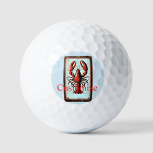 Vintage Lobster Sign Thunder_Cove Golf Balls
