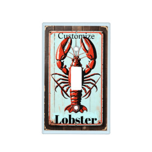 Vintage Lobster Sign Thunder_Cove Light Switch Cover