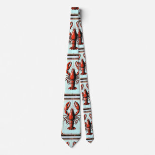 Vintage Lobster Sign Thunder_Cove Neck Tie