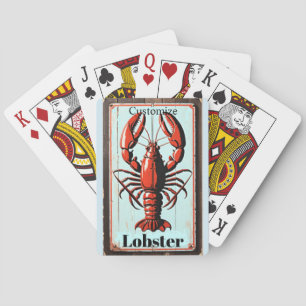 Vintage Lobster Sign Thunder_Cove Poker Cards