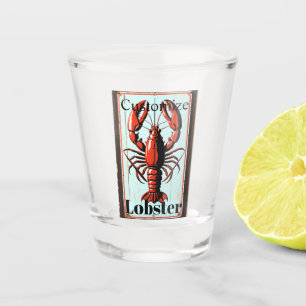 Vintage Lobster Sign Thunder_Cove Shot Glass