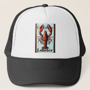 Vintage Lobster Sign Thunder_Cove Trucker Hat