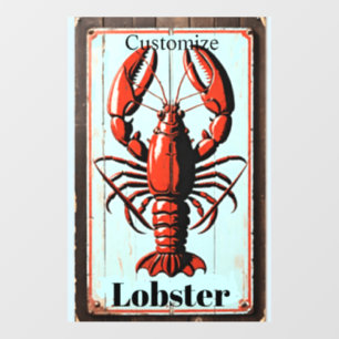 Vintage Lobster Sign Thunder_Cove Wall Decal