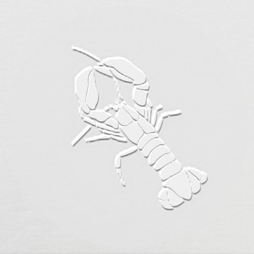 Vintage Lobster Silhouette Image Only No Text Embosser