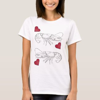 Vintage  Lobsters -red hearts