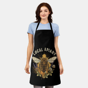 Vintage Local Apiary Honey Bee with Lavender Apron