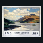 Vintage Loch Lomond Scotland Travel Poster<br><div class="desc">Vintage Loch Lomond Scotland Travel Fine Art Giclee Print (Reproduction). Please customize the poster size,  texture,  border and/or frame to suit your taste.</div>