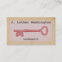 Vintage Locksmith Professional Business Cards