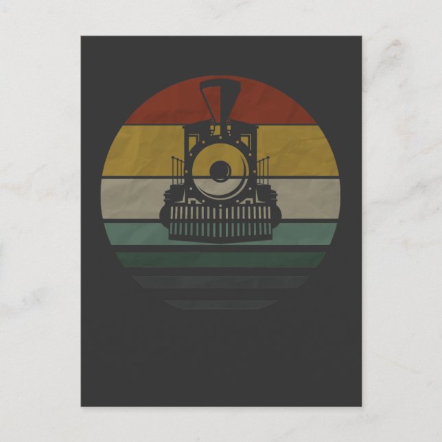 Vintage locomotive model train driver postcard (Front)