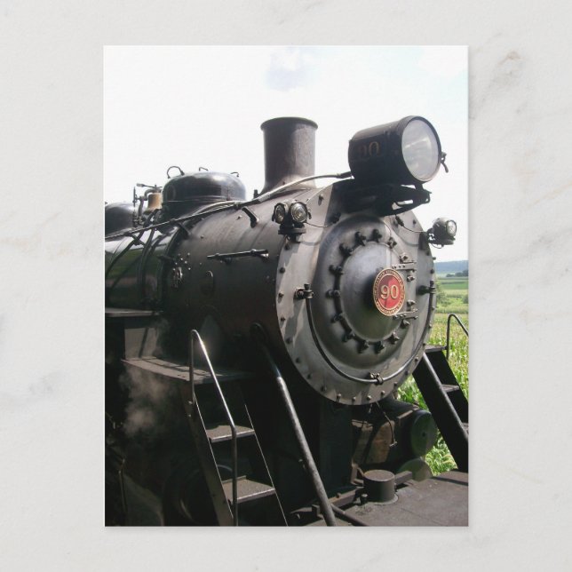 Vintage Locomotive Railroad Train Postcard (Front)