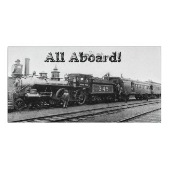 Vintage Locomotive Steam Engine Railroad History D Door Sign by scenesfromthepast at Zazzle